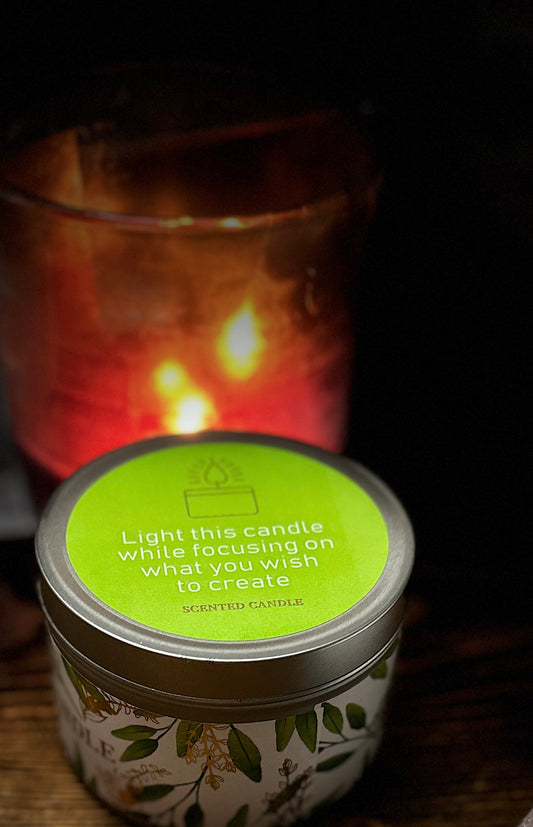 White Sage Candle — Oracle Blessed with Crystal Stones