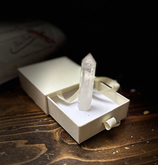 Clear Quartz Tower Point — Natural Crystal Obelisk
